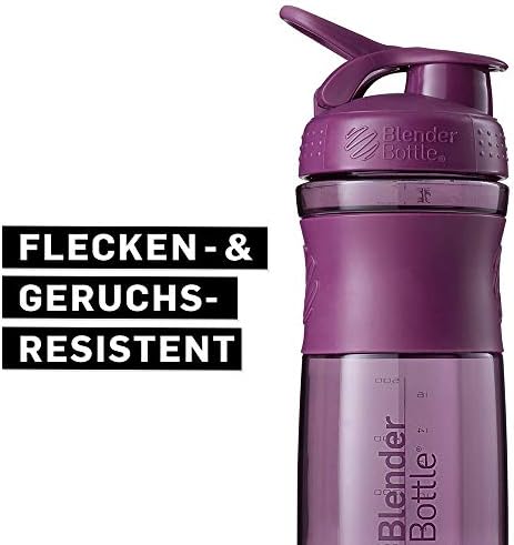 BlenderBottle SportMixer Tritan Grip Shaker Bottle, Plum/Plum, 28-Ounce - Image 5