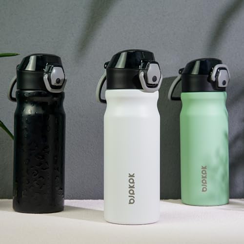 BJPKPK 18 oz Water Bottle with Straw & Handle, Insulated Stainless Flask - Image 5