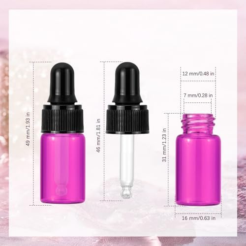 Kesell 3ml Glass Dropper Bottle, 20-Pack Empty Sample Vial - Image 3
