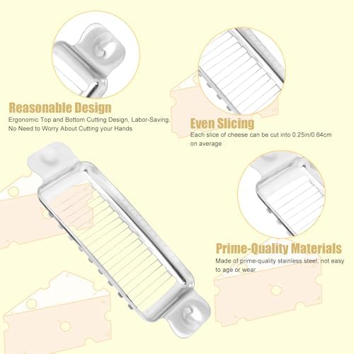 Stainless Steel Cheese Cutter and Butter Slicer with Portable Grip - Image 3