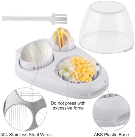 3-in-1 Egg Slicer for Hard Boiled Eggs, Strawberry, Mushroom, Soft Fruits - Image 2