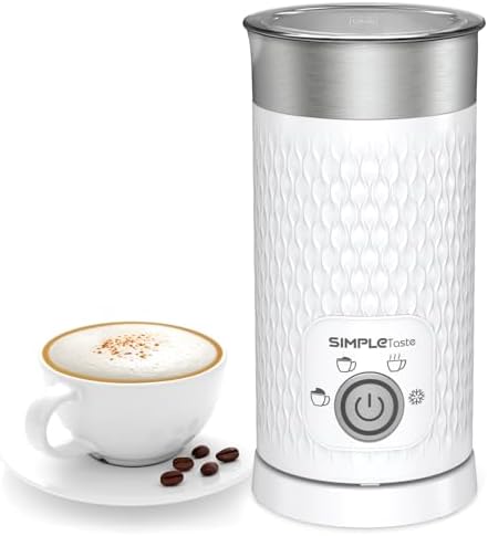 SIMPLETASTE Milk Frother, 4-in-1 Electric Automatic Milk Steamer by SIMPLETaste