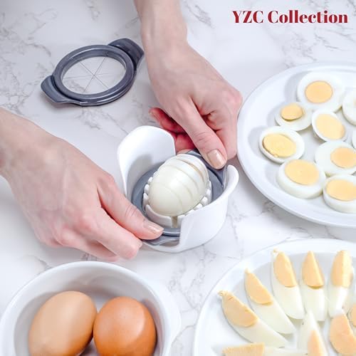 YZC Egg Slicer For Hard- Boiled Eggs - Multipurpose Strawberry Slicer Stainless Steel Wire Cutter - Dicer for Soft Fruit, Mushroom, Avocado - Great as Egg Cutter, Banana Slicer, Kiwi Cutter, Egg Dicer - Image 3