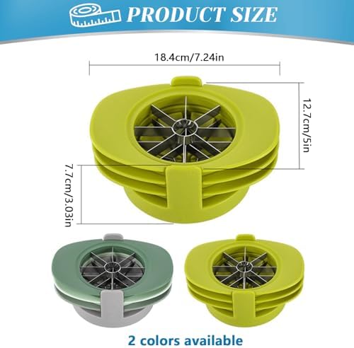 4 in 1 Fruit Cutter Slicer, Mango Apple Tomato Corer Slicer, Multifunctional Kitchen Tool for Fruit & Vegetable Cutting (Green)