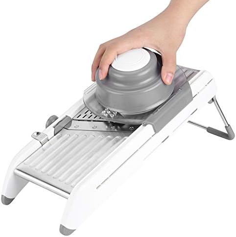 Adjustable Mandoline Slicer, Mandoline Slicer for Kitchen Stainless Steel Vegetable Chopper with 4 Adjustable Blades, Veggie Onion Tomato Slicer Julienne Cutter by Tomotato