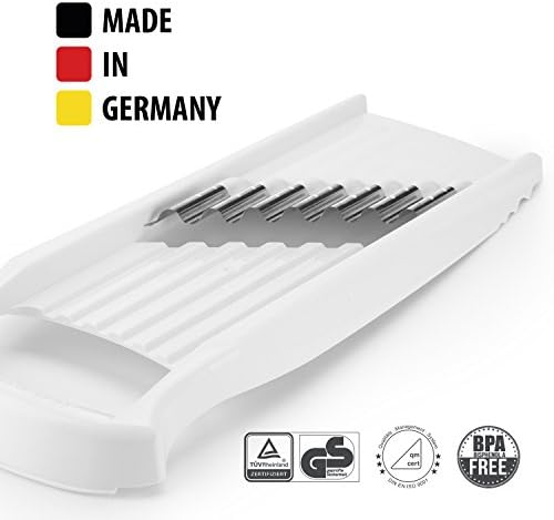 Börner Wave-Waffle XXL PowerLine Crinkle Cut Vegetable Slicer (White) • Wavy Mandoline for Vegetables • Wave/Waffle/Crinkle Cut • Potato Slicer for Lattice Potatoes - Image 6