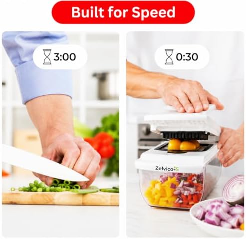 18-in-1 Vegetable Chopper, Veggie Chopper & Onion Cutter with Container, Food Chopper & Dicer, Multifunctional Vegetable Slicer, Mandoline Slicer & Grater, Kitchen Gadgets for Meal Prep - Image 4