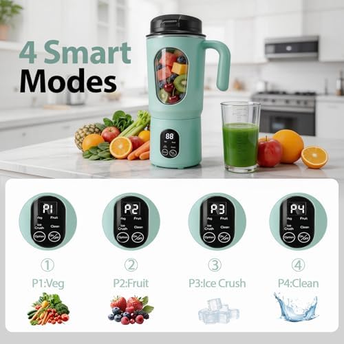 Portable Blender for Smoothies, 580ML USB-C Rechargeable Personal Blender - Image 2