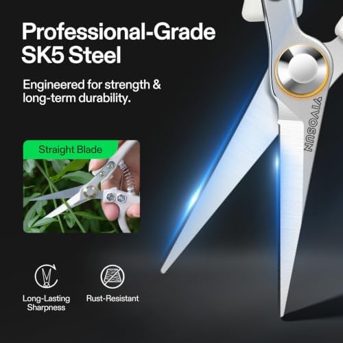 Pruning Shears for Gardening, Q-Shaped Garden Scissors for Plants