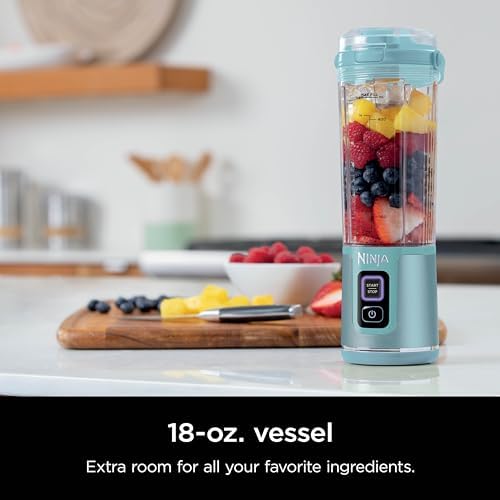 Ninja Blast Portable Blender, Cordless,18oz Vessel, Aqua, BC151AQ - Image 2