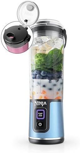 Ninja Blast Portable Blender, Cordless,18oz Vessel, Metallic Blue, BC151BM by Unknown