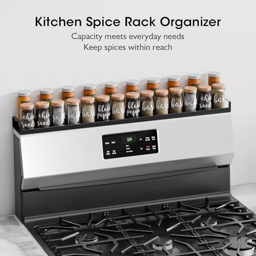30" Adjustable Magnetic Stove Top Shelf, Matte Black