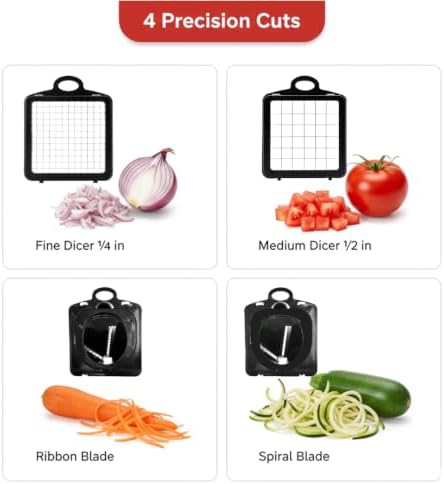 18-in-1 Vegetable Chopper, Veggie Chopper & Onion Cutter with Container, Food Chopper & Dicer, Multifunctional Vegetable Slicer, Mandoline Slicer & Grater, Kitchen Gadgets for Meal Prep