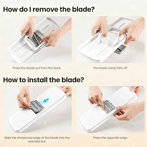 6-in-1 Vegetable Chopper Mandoline Slicer with 6 Blades & Container, Onion Cutter Dicer, Kitchen Gadgets & Essentials for Food Prep - Image 5