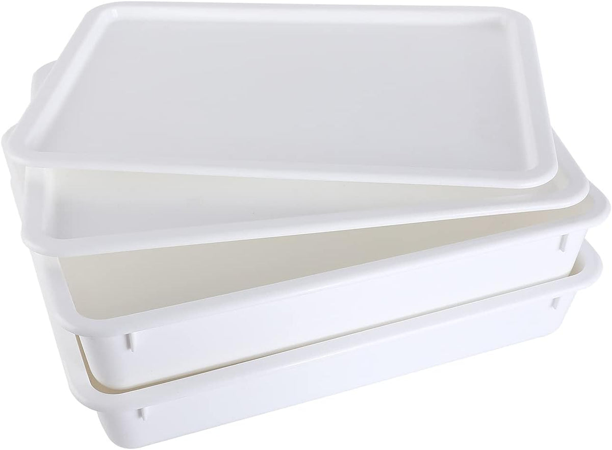 Pizza Dough Proofing Box, Commercial Grade 17.25" x 13", 2 Trays and Covers