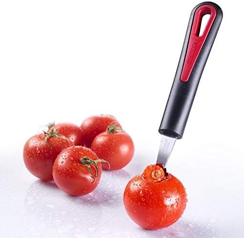 Germany Stainless Steel Tomato and Strawberry Stem Remover Corer (Red/Black)