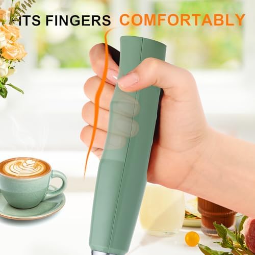 Handheld Milk Frother Wand for Coffee, Rechargeable Electric Whisk