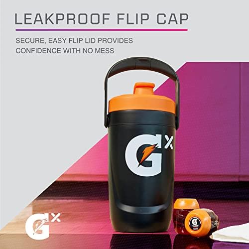 Gx Performance Jug, 64oz, Leakproof, Non Slip Grip, Great for Athletes, Red