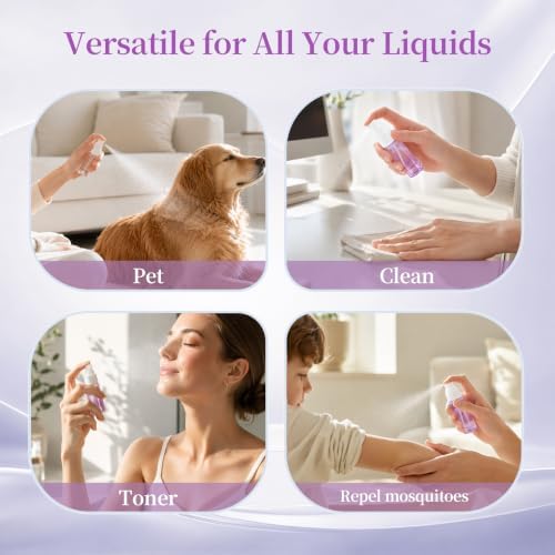 YIERSO Refillable Spray Bottles 1oz 30ml 4-Pack Small Travel Bottle - Image 6