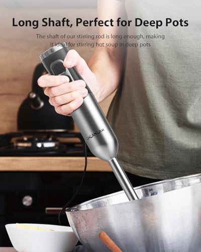 1000W Powerful Immersion Blender Handheld, 2026 New Update Hand Blender with 25-Speed and Heavy-Duty Copper Motor (Silver) - Image 5