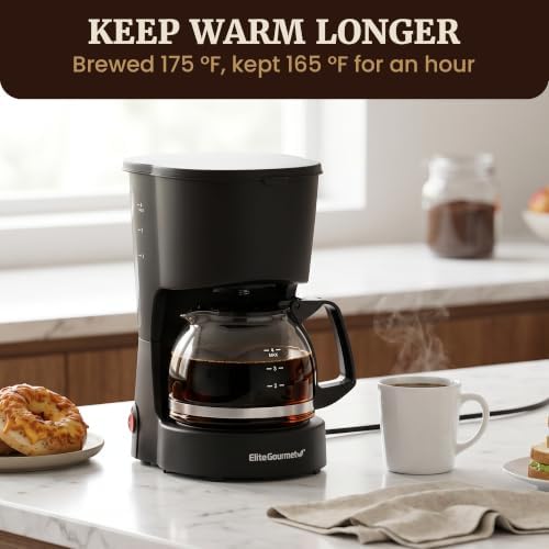 EHC4128 Automatic 4-Cup Drip Coffee Maker, Black