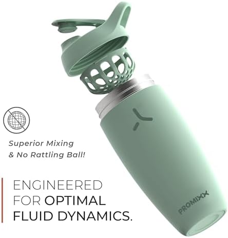 Pursuit Insulated Steel Shaker Bottle 18oz, Seagrass Green