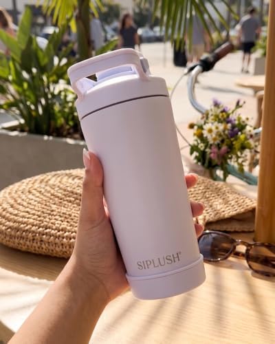 Insulated Protein Shaker Bottle 24oz, Dishwasher Safe, Lavender - Image 2