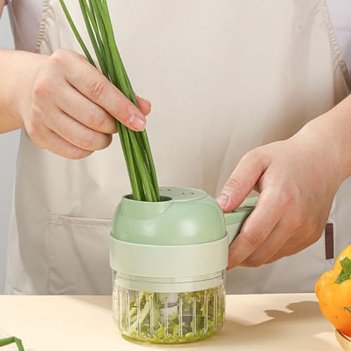 5 in 1 portable handheld electric vegetable cutting machine,Electric Vegetable Cutter, multi-functional vegetable and fruit electric cutting and shredding machine,choppers. - Image 2