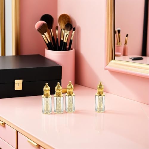 4pcs 12ml Roller Perfume Bottle, Egyptian Vintage Roll-on Applicator - Image 5
