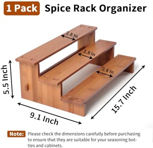 Spice Rack Organizer for Cabinets,Countertop & Pantries
