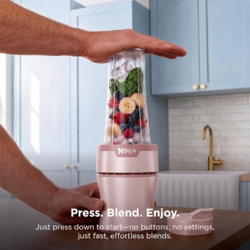 Ninja Nutri-Plus Personal Blender, 900PW, (3) 20oz Cups, Pink, BN301PKBRN - Image 3