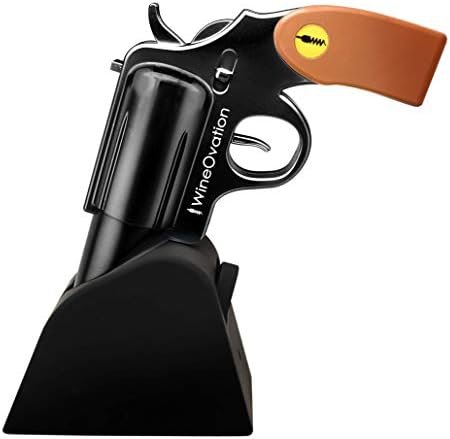 Electric Gun Wine Opener (Black) - Open your Wine Bottle fast and without hassle - Great Gifts for Gun Enthusiasts and Wine Lovers