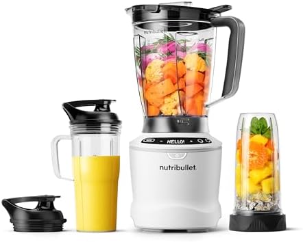 nutribullet® SmartSense Blender Combo, 1400 Watts, Matte White, NBF50700AW by Unknown