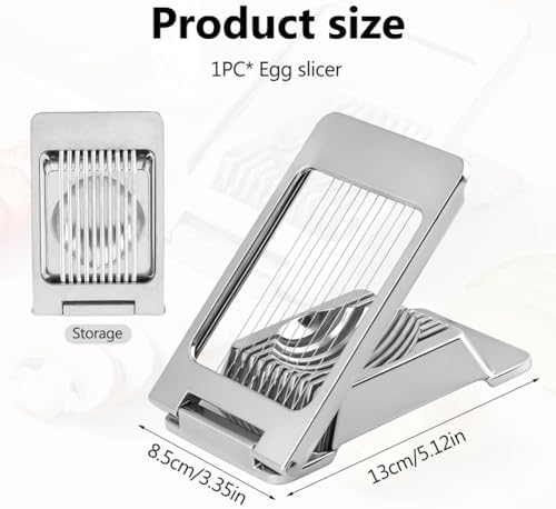 Egg Slicer for Hard Boiled Eggs, Multipurpose Manual Egg Slicer Heavy Duty - Image 2