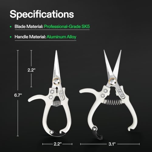 Pruning Shears for Gardening, Q-Shaped Garden Scissors for Plants
