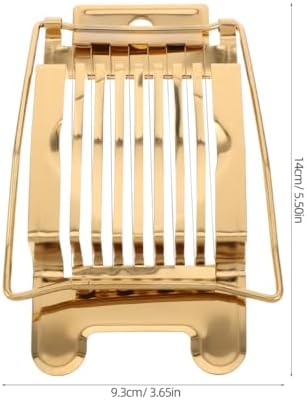 Healifty Heavy Duty Stainless Steel Egg Slicer for Hard Boiled Eggs and Soft Fruit, Gold Handheld Metal Cutter & Dicer, Multifunctional Kitchen Tool for Strawberry, Mushroom, Salad - Image 3