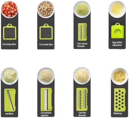 Multi Functional Vegetable Chopper, nicer dicer, 16 in 1 professional vegetable and food slicer, and Vegetable Cutter, for Potatoes, Onions, Vegetable Chopper with Container and Basket - Image 4