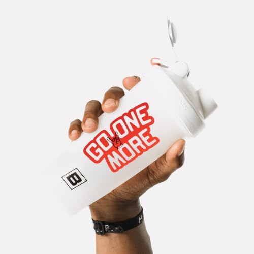 BPN Shaker Bottle, Go One More 28oz, White