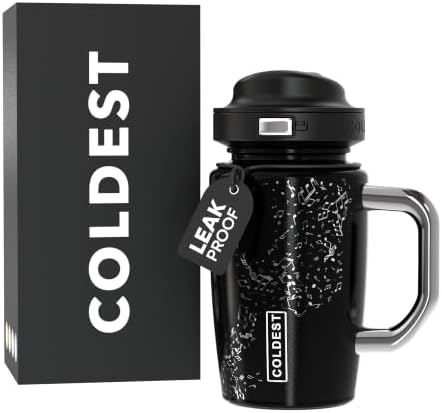 Coldest Tumbler with Handle & Coffee Lid - 100% Spill Proof Tumbler (3 Lids) - Stainless Steel Insulated Leakproof Tumblers for Women & Men - Cup Holder Friendly - 15 oz (Love of Music) by Coldest