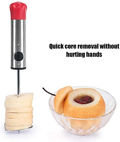 Vegetable Corer Vegetable Drill Red Vegetable Digging Rotating Drill Stainless Steel Fruit Corer For Children Food Salad Making Diy