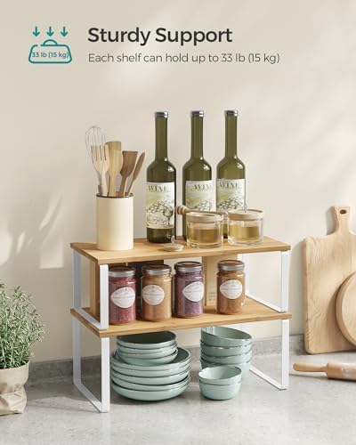 Cabinet Organizer Shelf, Set of 4 Spice Rack, Kitchen Storage