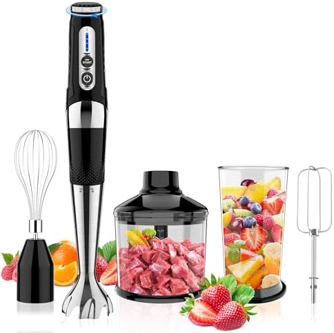 Toogel 4-in-1 Cordless Immersion Blender, 21-Speed, 3-Angle Adjust, Black by Toogel
