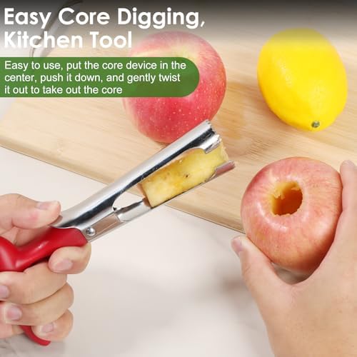 6Pack Stainless Steel Corer Fruit Corer Tool Ultra Sharp, Stainless Steel Easy To Operate And Clean For Baking Apples And Other Culinary Uses
