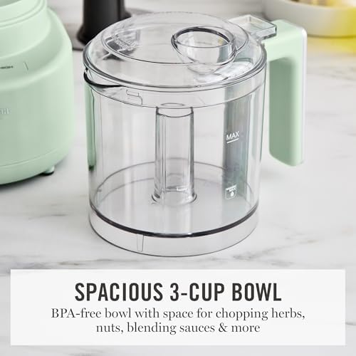 Martha Stewart 3 Cup Electric Vegetable Chopper & Mini Food Processor, Sage - Image 4