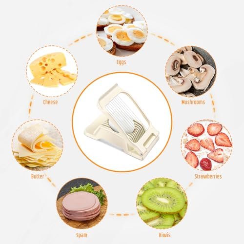 Multipurpose Heavy Duty Aluminium Egg Slicer, Stainless Steel Wire, White - Image 2