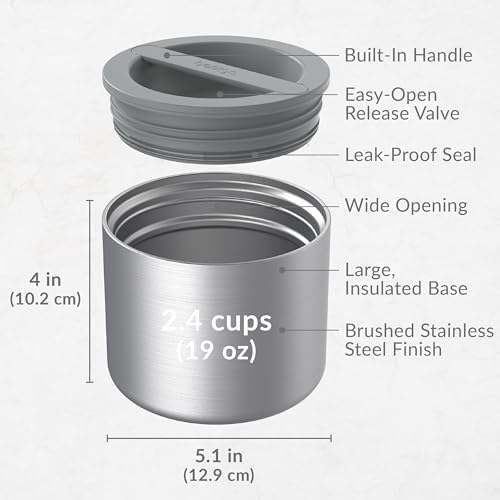 Stainless Steel Insulated Food Container, Leak-Proof, 19 fl oz
