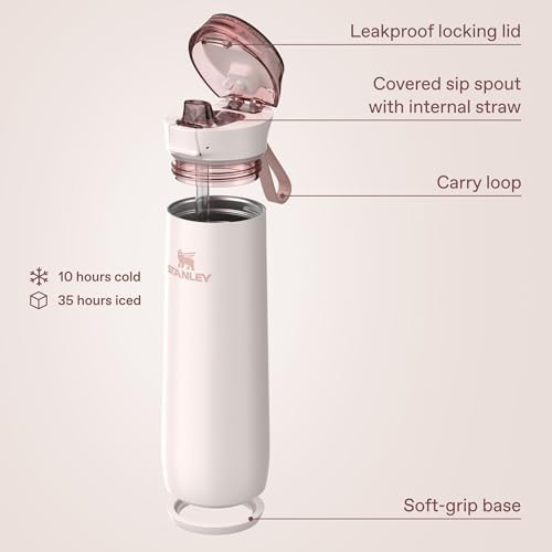 STANLEY Flowstate Spring Bottle, 20 oz, Rose Quartz