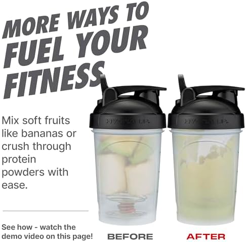 Hydra Cup - 2 Pack - 20oz Shaker Bottles | Protein Shaker Cups with Whisk Ball, Leak-Proof, Carry Handle | BPA-Free Gym Mixer for Protein Powder, Mixing Supplements - Image 5