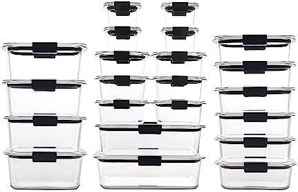 Brilliance BPA Free 44-Piece Food Storage Containers Set Airtight Leak-Proof with Lids for Meal Prep Lunch and Leftovers