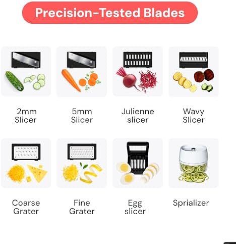 Fullstar Pro Mandoline Vegetable Slicer, 11-in-1 Kitchen Prep Tool - Image 4